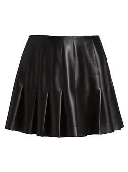 product Carter Vegan Leather Pleated Skirt image