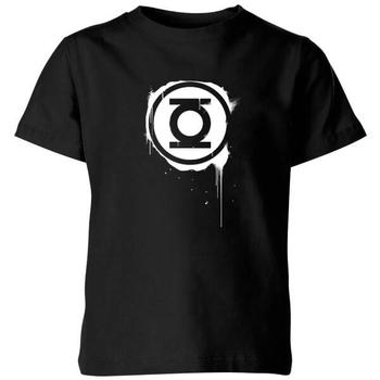 推荐Justice League Graffiti Green Lantern Kids' T-Shirt - Black商品