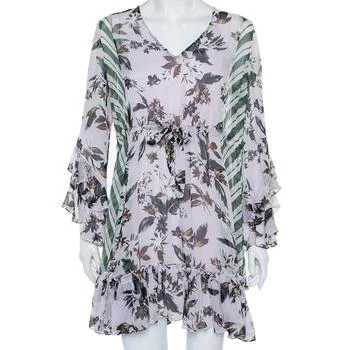 推荐Diane Von Furstenberg Multicolor Silk Ruffled Oversized Mini Dress XS商品