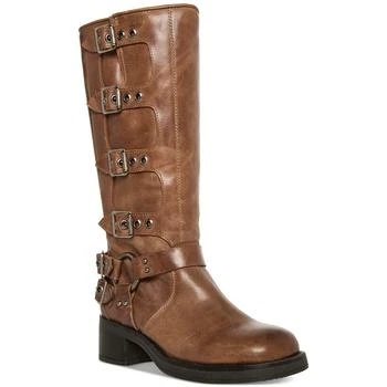 Steve Madden | Women's Brocks Buckled Mid-Calf Moto Boots 