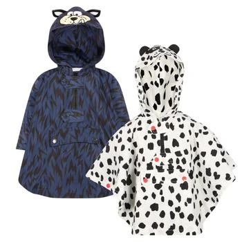 推荐Water resistant hooded capes set with doggy and dalmatian print in navy white and black商品