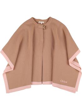 Chloé | Organic Cotton & Wool Knit Cape商品图片,额外7.5折, 额外七五折