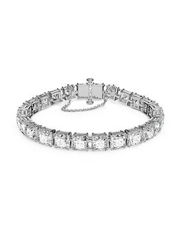 商品Millenia Rhodium-Plated Square-Cut Crystal Bracelet图片