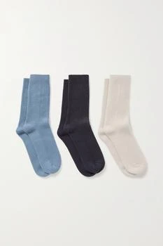 Arch4 | Lucia 罗纹羊绒袜子（三双装）,商家NET-A-PORTER,价格¥2178