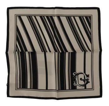 Dolce & Gabbana Stripes DG Logo Square Handkerchief Men's Scarf