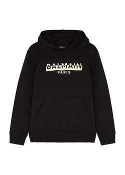 推荐KIDS Black logo hooded cotton sweatshirt (4-10 years)商品