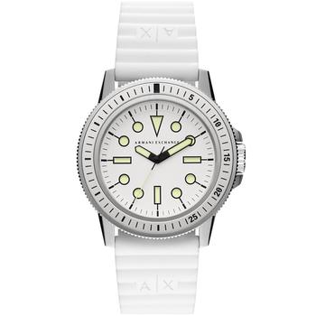 Armani Exchange | Men's Three-Hand White Silicone Strap Watch 42mm商品图片,7.5折