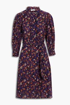 商品ANTIK BATIK | Paoli belted floral-print cotton-voile dress,商家THE OUTNET US,价格¥687图片