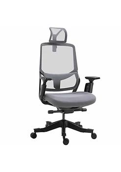 商品High Back Ergonomic Mesh Office Chair with Adjustable Height Armrests Lumbar Support and Headrest Grey/Black,商家Belk,价格¥1061图片