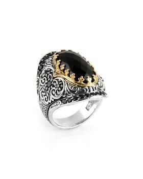 商品Konstantino | Silver & 18k Gold Spinel Oval Ring,商家Neiman Marcus,价格¥6224图片