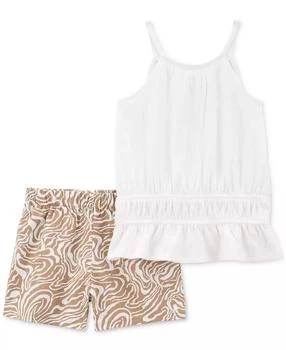 Carter's | Little & Big Girls Crinkle Jersey Top & Pull-On Shorts, 2 Piece Set,商家Macy's,价格¥94