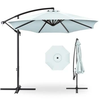 Best Choice Products | 10ft Offset Hanging Outdoor Market Patio Umbrella w/ Easy Tilt Adjustment,商家Premium Outlets,价格¥626