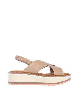 ROBERT CLERGERIE, ROBERT CLERGERIE | Robert Clergerie Women's  Gold Leather Sandals商品图片 