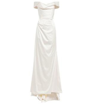 Vivienne Westwood | Bridal Cora Cocotte draped satin gown商品图片,