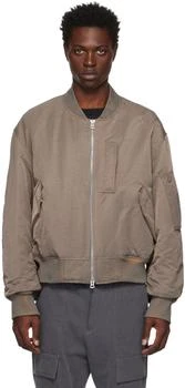 Solid Homme | Khaki Padded Bomber Jacket 