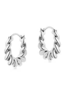 推荐Mini Tidal sterling silver hoop earrings商品