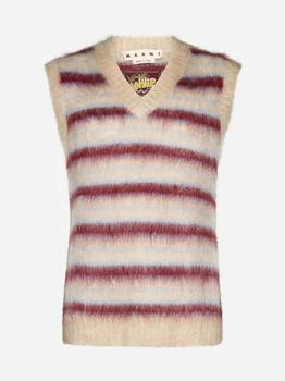 推荐Striped mohair-blend vest商品