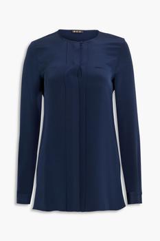 Loro Piana | Ashlyn pintucked silk crepe de chine blouse商品图片,2.9折