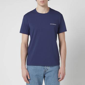 美国Carbon Copy, Emporio Armani | Emporio Armani Men's 2-Pack Stretch Cotton T-Shirts - White/Copy Blue商品图片 5折