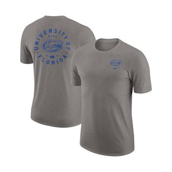 推荐Men's Heather Gray Florida Gators Logo 2-Hit Tri-Blend T-shirt商品
