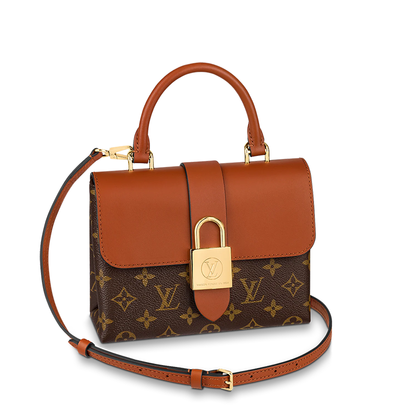 Louis Vuitton | 【现货】路易威登 经典款LOCKY BB系列 女士棕色帆布老花印花配焦糖色皮革金扣金锁翻盖开合单肩斜挎手提包M44654商品图片,7.6折, 限时价, 包邮包税, 限时价