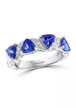 商品1/10 ct. t.w. Diamond and 1.52 ct. t.w. Tanzanite Ring in 14K White Gold,商家Belk,价格¥4517图片