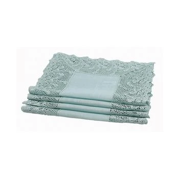 Manor Luxe | Garden Trellece Lace Trim Placemats - Set of 4,商家Macy's,价格¥517