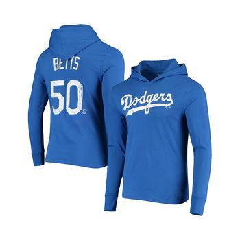 Majestic, Majestic | Men's Mookie Betts Royal Los Angeles Dodgers Softhand Player Long Sleeve Hoodie T-shirt商品图片 7.3折