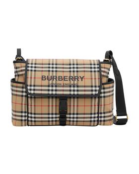 商品Burberry | Vintage Check & Leather Diaper Bag w/ Changing Pad,商家Neiman Marcus,价格¥9336图片