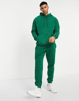 ASOS | ASOS DESIGN co-ord tapered joggers in green vintage wash商品图片,5.5折