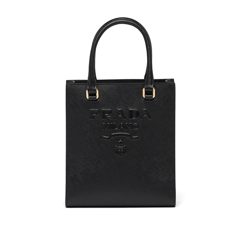 美国prada包, Prada | PRADA/普拉达 22新款 女士小号黑色saffiano皮革珐琅徽标拆卸织物肩带单肩手提斜挎包1BA333_NZV_F0002_V_N2A商品图片 包邮包税