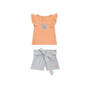 GUESS | Baby Girl Shirt and Short Set,商家Macy's,价格¥343