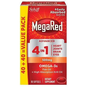 MegaRed | Advanced 4 in 1 2x Concentrated Omega 500 mg Softgels,商家Walgreens,价格¥337