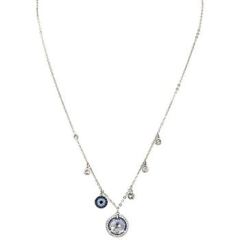 推荐Swarovski Lucy Round Rhodium-Plated Necklace商品