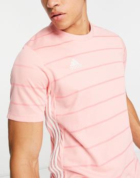 Adidas | adidas Football Campeon 21 stripe t-shirt in pink商品图片,5.9折×额外9.5折, 额外九五折