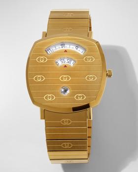 推荐Men's Gucci Grip Square 3-Window Interlocking G Bracelet Watch商品