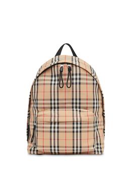 burberry双肩包评价, Burberry | BURBERRY - Vintage Check Motif Backpack商品图片 