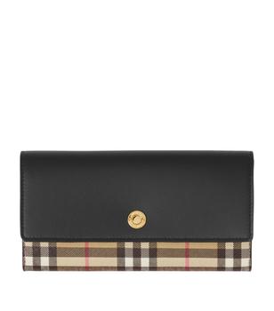 Burberry | Leather Vintage Check Continental Wallet商品图片,独家减免邮费