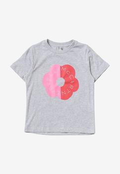 Stella McCartney | Girls Flower Logo Crewneck Short-Sleeved T‐shirt商品图片,
