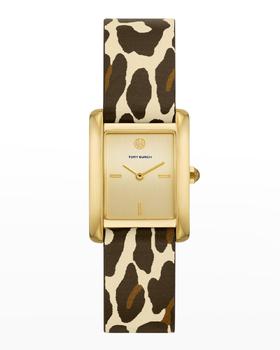 tory burch eleanor精选, Tory Burch | The Eleanor Watch with Animal-Print Leather Strap商品图片 