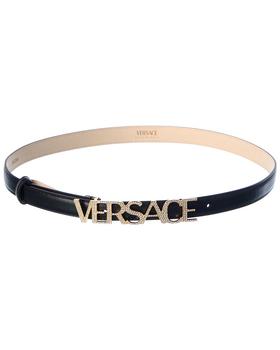 范思哲皮带好用吗, Versace | Versace Logo Buckle Leather Belt商品图片 5折