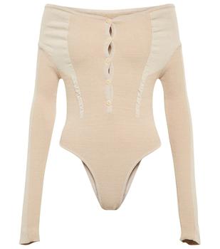 商品Jacquemus | Le Body Vovo off-shoulder bodysuit,商家MyTheresa,价格¥2629图片