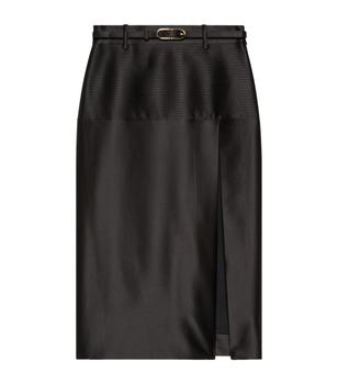 Gucci | Silk Duchess Midi Skirt商品图片,独家减免邮费