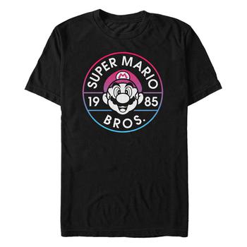 Nintendo | Nintendo Men's Super Mario Gradient Logo Short Sleeve T-Shirt商品图片,独家减免邮费