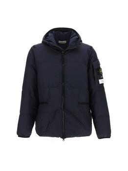 stone island羽绒服直邮, Stone Island | Stone Island Logo Patch Down Jacket商品图片 9.1折