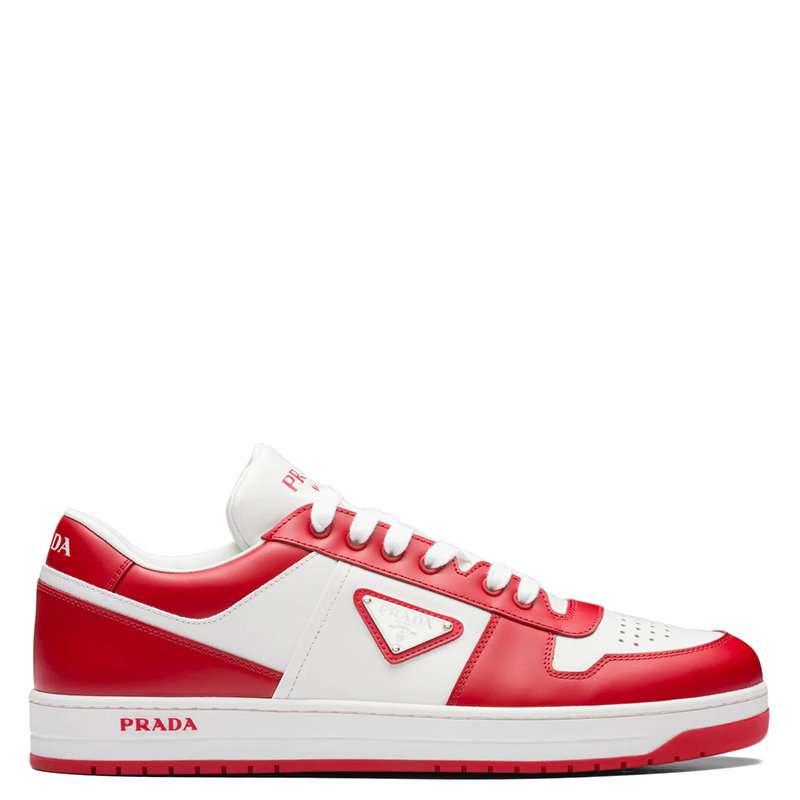 Prada | 【预售3-7天】PRADA/普拉达 22年早春新款 Downtown系列 男士白色/漆红色皮革运动鞋2EE364_3LKG_F0O3N商品图片,7.9折, 包邮包税