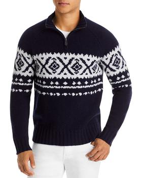 推荐Merino Wool Quarter Zip Patterned Sweater商品