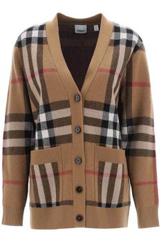 Burberry | Burberry Willah Tartan Wool And Cashmere Cardigan商品图片,