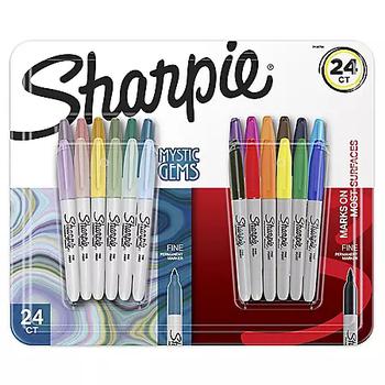 推荐Sharpie - Permanent Marker, Fine, Assorted Colors , 24 Count商品