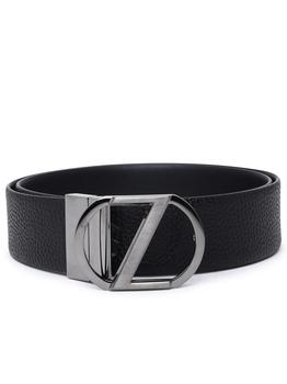 zegna皮带价格, Zegna | BLACK LEATHER BELT商品图片 5.2折